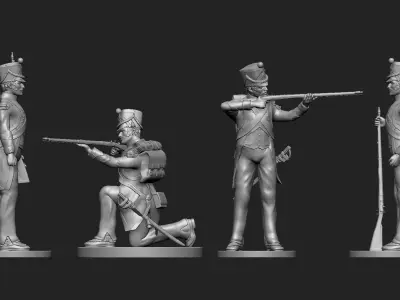 French Grande Armee Soldiers  3D print model