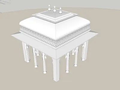indian jodhpuri stone chatri  3D model