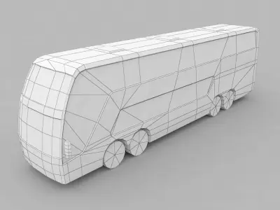 autobus bus Low-poly 3D model