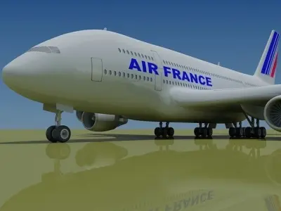Air France 3D Model Airbus A380 3D model