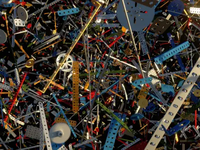 Meccano Parts Free 3D model
