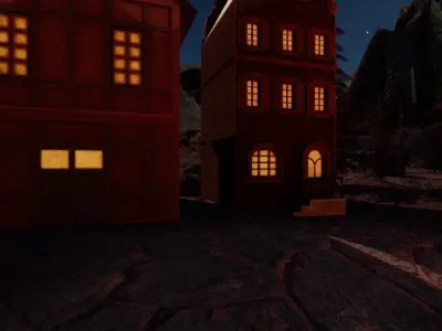 Burning Town 3D model