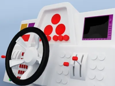 Ship control panel 3D model