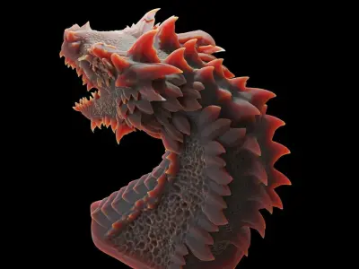 Dragon Head Minifig 3D print model
