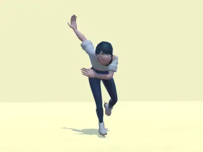 Ice Skater Actions SA 3D model