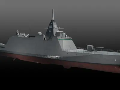 JS Mogami FFM-1 Low-poly 3D model