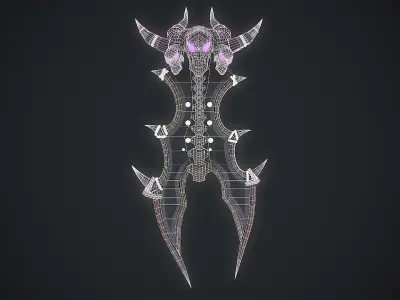 Fantasy Shield 3D Model Low-poly 3D model