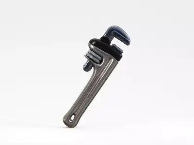 Pipe Wrench Low-poly 3D model 4
