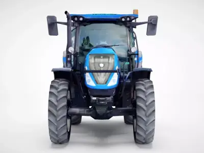 New Holland T6 145 tractor Low-poly 3D model