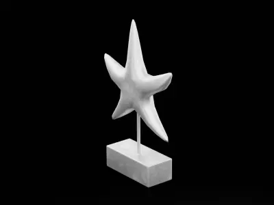 Starfish Sculpture Low-poly 3D model