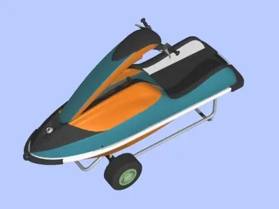 Personal Watercraft Single Type JetSki 3D model