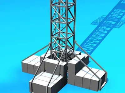 Tower crane 3D model