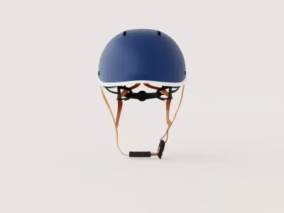 Urban Bicycle Helmet - Navy Blue Low-poly 3D model