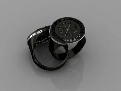 viking runes ring 3D print model