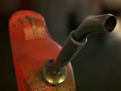 3D Metal Gas Can 20L Model - PBR - 3D Can - Yakit Bidon Modeli 3D model