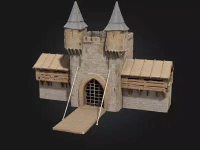 Castle Model Fortress A Stronghold of Medieval Power 3D model