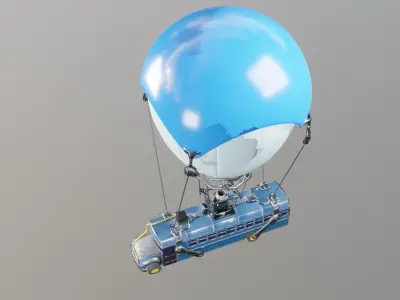 flying bus 3D model