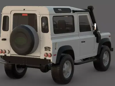 1997 Land Rover Defender 90 3D Model  The Ultimate Off-Road 3D model