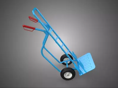 TWO WHEELER HAND TRUCK PALLET HANDTRUCK TRANSPORT PLATFORM LOAD 3D model