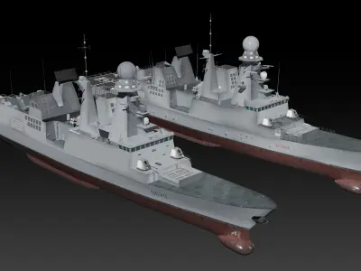 Horizon class destroyer 3D Model Pack