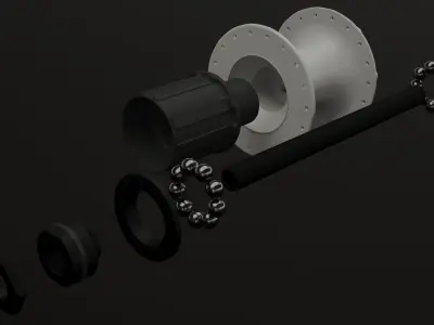 Realistic Bicycle Hub 3D model