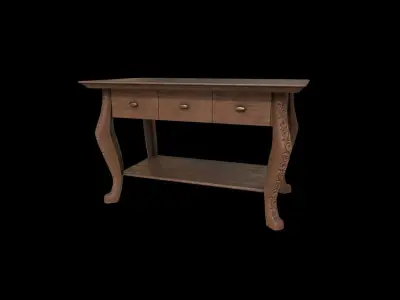 Vintage Drawer Low-poly 3D model