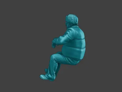 Actual Male Truck Driver AMTD 009 3D print model