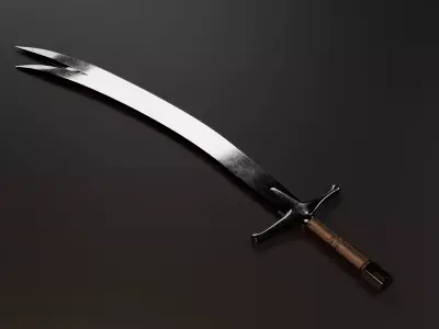 Zulfiqar 3D model  Low-poly 3D model