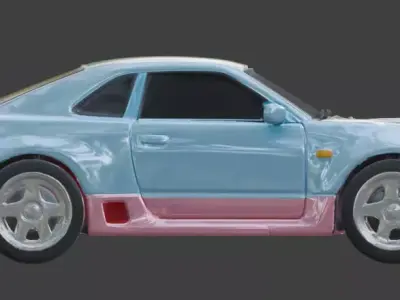 Modern Racing Go Kart 3D Model V02 Low-poly 3D model