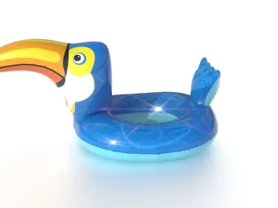 POOL FLOAT TOUCAN Low-poly 3D model