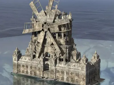 Innsmouth Horror Factory Windmill 3D 3D model