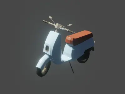 Low Poly Scooter Low-poly 3D model purchase