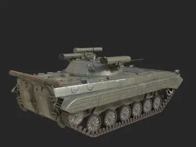 5 coatings of Russian BMP2M BMP-2M infantry fighting vehicle Low-poly 3D model