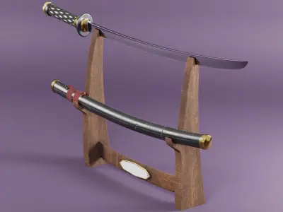 Katana Sword 3D model shop