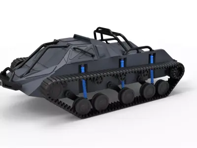 Tracked vehicle Pickup body Scale 1 to 24 3D print model