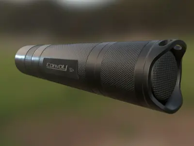 Tactical Flashlight Convoy s2 Low-poly 3D model