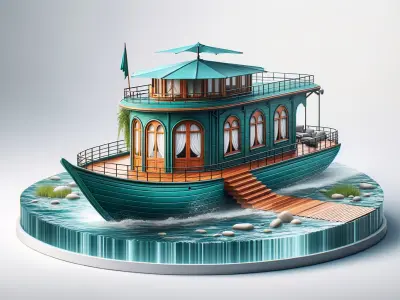 Adventure Houseboat 3D model