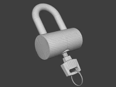 Lock and Key Low-poly 3D model buy