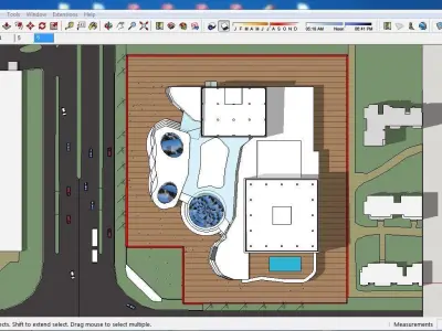 Sketchup Commercial Complex K3 Free 3D model