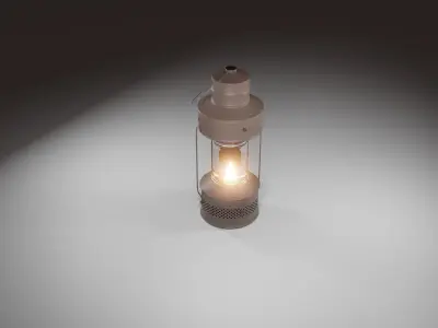 Low-Poly old latern Low-poly 3D model