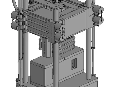Servohydraulic Load Frames 1500kN 3D model