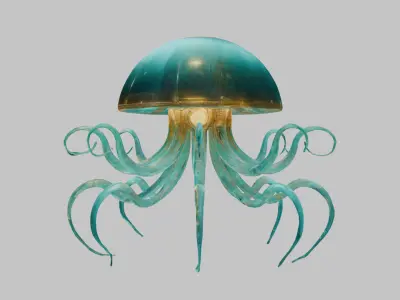 Fantasy Jellyfish Jelly Fish Low-poly 3D model