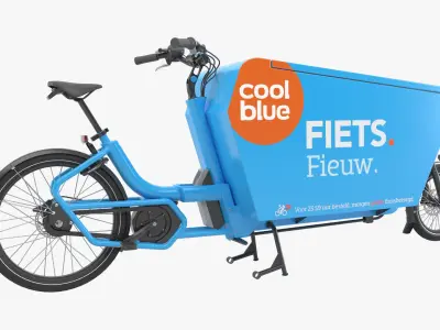 Cool Blue Delivery Bike 3D model
