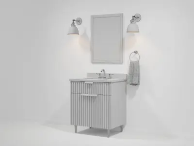 OVE Apollo AL30 Brushed gold handles Lowes 3D model