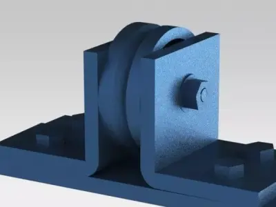 Wheel support assembely Free 3D model