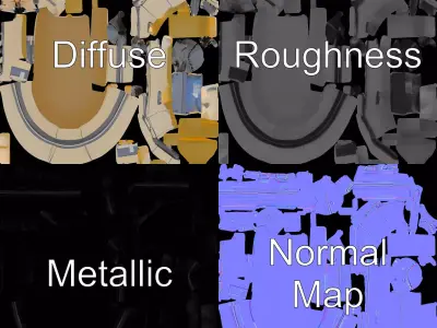 Ivory Inflatable Boat model pack Low-poly 3D model