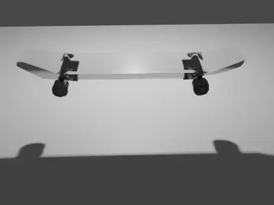 Glass Skateboard Blender 3D Assets 3D model