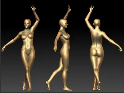part 3 anatomy woman- 10 character 3D print model