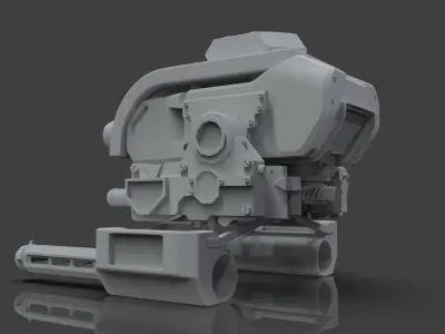 Sci-Fi Drone - 2 - Untextured 3D model