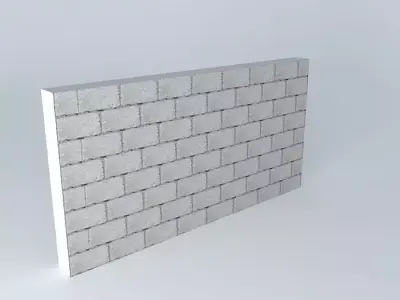 Cinder Block Wall 3D model